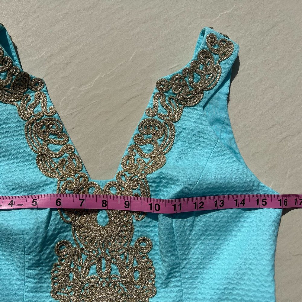 Lilly Pulitzer NWOT Serene Blue Suzette Shift Dress Size 0 - Picture 6 of 11
